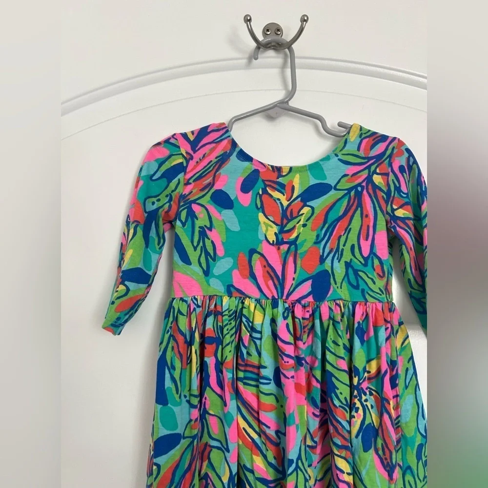 Lilly Pulitzer Mini Loro Dress Floral Circle Dress mommy and me  Girls XS (2-3)